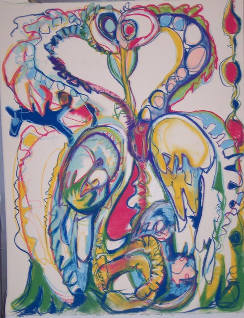 Example of the improvised art Sarah Valeri (www.sarahvaleri.com) created during a Colorform set